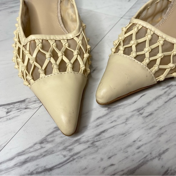 Sam Edelman Synder Eggshell Faux Leather Pointy Toe Mule 6 1/2 M - Picture 8 of 14